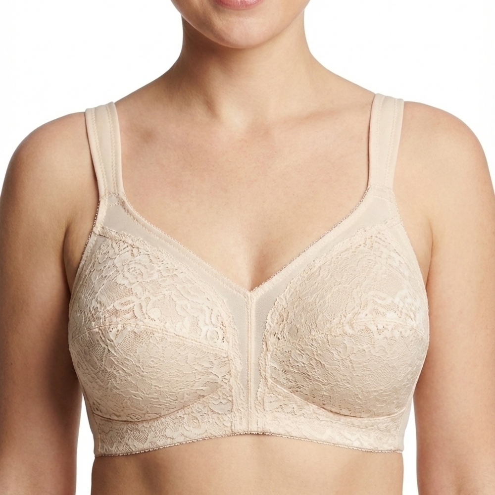 Playtex Lace Support Bra in Beige Size 44DDD.